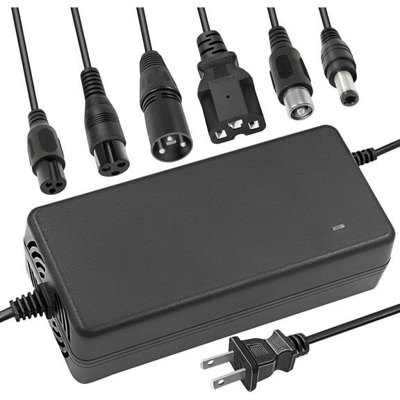 54.6V 2A Charger with 7 in 1 Plugs Output Heads, for 48V-54.6V Li-ion Battery