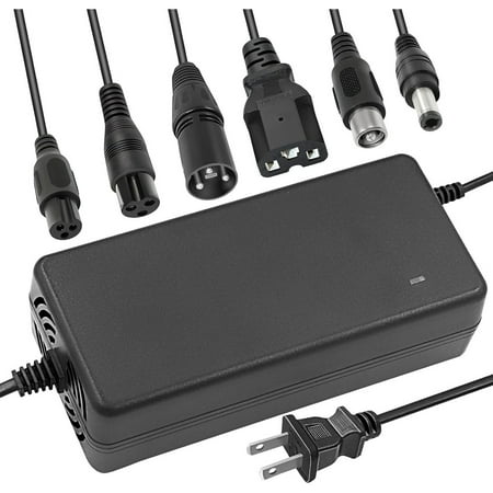 54.6V 2A Charger with 7 in 1 Plugs Output Heads for 48V-54.6V Li-ion Battery