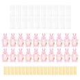 thumbnail image 1 of Luzkey 20Pcs Easter Gift Bags with Pink Rabbit Greeting Cards Transparent Bags Multifunctional Lovely Lightweight Candy Cookie Bags, 1 of 8