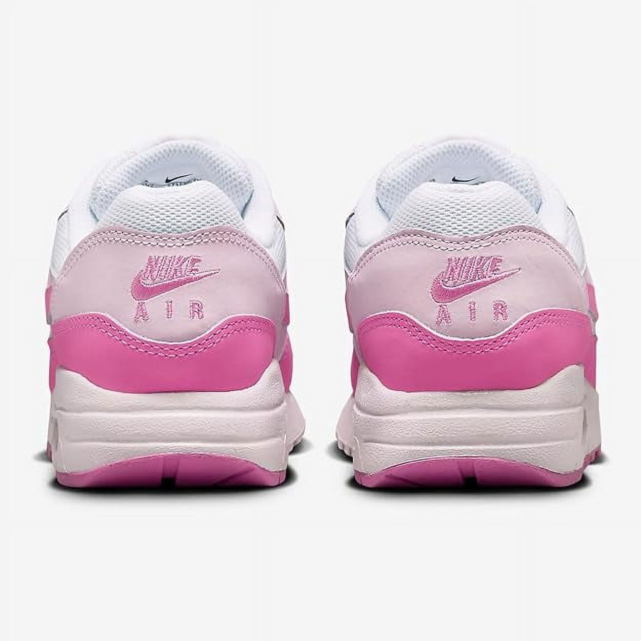 Big Kid's Nike Air Max 1 White/Playful Pink-Pink Foam