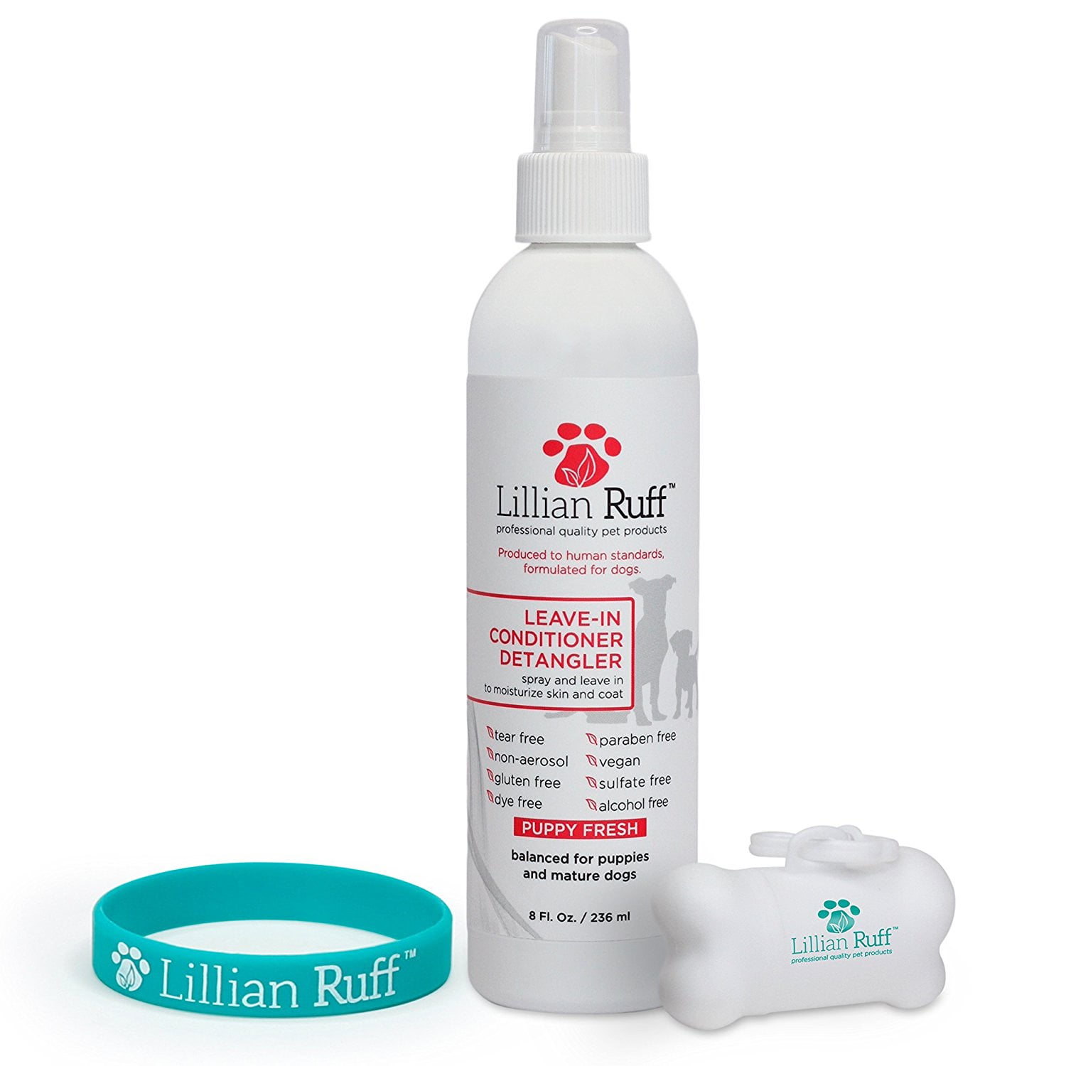 Lillian Ruff Pet Dog Leave in Conditioner & Detangler Treatment Spray 8oz Moisturizer For