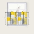 thumbnail image 4 of Xsinufn Grey and Yellow Kitchen Curtains Tiers3 Piece for Windows Grey White Kitchen Window Curtains Set,Modern Abstract Art Valances for Living Room(24" Tiers Set), 4 of 6