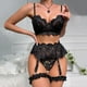 thumbnail image 2 of Gibobby Conjunto de lencería de encaje Ropa Interior Divertida para Mujer, Escote En V Profundo, Encaje Sexy, Vestido Transparente, Vestido para Conjuntos De Lencería(Negro, G), 2 of 5