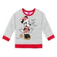 thumbnail image 2 of Disney Minnie Mouse Christmas Little Girls Fleece Sweatshirt and Leggings Outfit Set Infant to Big Kid, 2 of 5