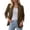 Brown, variant on Womens Solid Color Lapel Blazers Open Front Long Sleeve Business Casual Fall Jackets