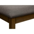 thumbnail image 4 of Pemberly Row 44" Upholstered Brown Fabric & Walnut Brown Bench, 4 of 11