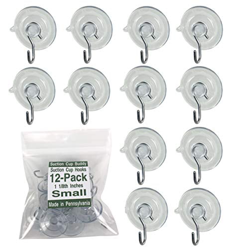for-Signs Made in Pennsylvania Pennsylvania Heavy Duty Suction Cup Hooks for Glass Windows-Comes in 5 Sizes and Decorations Holiday Ornaments Small 1 1/8 inch Suncatchers 12-Pak Stained Glass