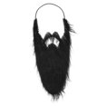 thumbnail image 4 of Maquillaje de disfraz de barba falsa Barba de Papá Noel para Navidad para presentaciones en el escenario Negro 44cm, 4 of 8