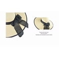 thumbnail image 4 of Home Cal Women Big Brim Sun Hat Beach seaside sun protection Ladies Fashion Solid Color Sun Hat UPF 50+,Khaki, 4 of 5