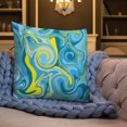 thumbnail image 4 of Sea Marble Print Premium Throw Pillow, 4 of 4
