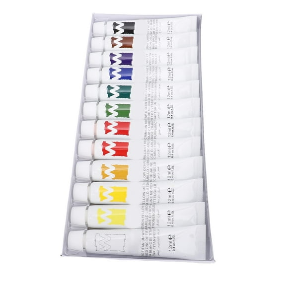 12ml Professional Watercolor Paint Set, Professional Multiple Color Paint Tubes Rich Pigments Colors Great for Kids Adults Painting on Canvas Wood Clay Fabric Ceramic
