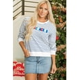 thumbnail image 4 of Ushdele Flame Embroidery Long-Sleeve Hoodie - Casual Stripe Chenille, 4 of 8