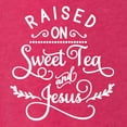 thumbnail image 5 of Wild Bobby Raised on Sweet Tea and Jesus Inspirational/Christian Women Tri-Blend Racerback Tank Top, Shocking Pink, Small, 5 of 5