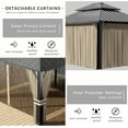 thumbnail image 4 of ASJMR 12x14 FT Hardtop Gazebo Double Roof with Metal Frame,Outdoor Pavilion With Curtains and Nettings,Garden Tent For Courtyards Backyards Decks Grass,Sand, 4 of 7