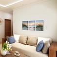 thumbnail image 3 of Set of 3 Beach Sunset Decor Wall Art Ocean Landscape Pictures Canvas Prints for Home Living Room Walls Decoration with Framed 12x16, 3 of 6