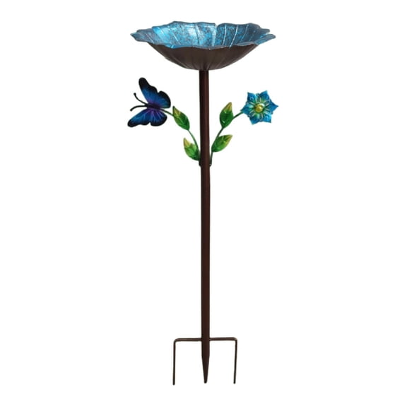 FashionCha Metal Bird Bath for Outside Garden Birdbath Housewarming Gift Birdfeeder Weather