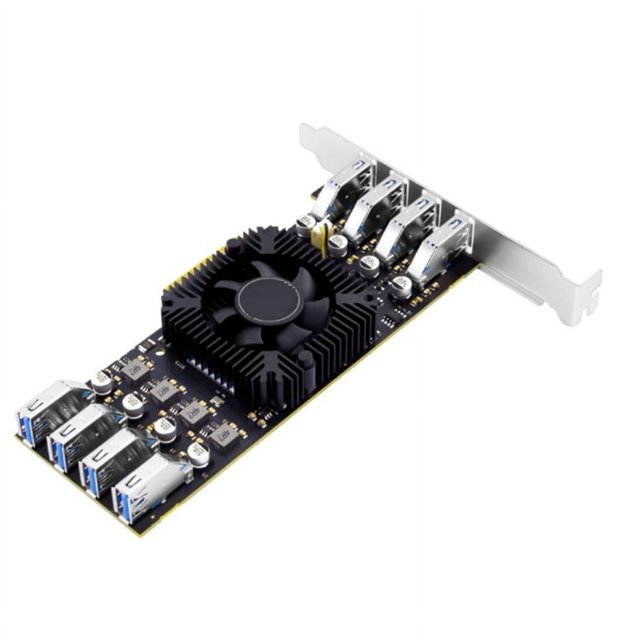 USB3.2 PCI Express Adapter PCI-E to 8 Port USB 3.2 Expansion Card 4 Channel USB3.0 PCIe X4 Controller Card for Camera