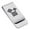 Silver, variant on Stainless Steel Masonic 47th Problem of Euclid Symbol Classic Slim Money Clip Credit Card Holder
