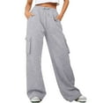 thumbnail image 2 of BILIKEYU Women's High Waist Loose Sports Pants, Sweatpants Women, Wide Leg Pants Woman, Womens Pants, 2 of 5
