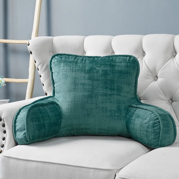 Home Soft Things DO-IT-YOURSELF Textured Velvet Bedrest Pillow Backrest Pillow - Deep Teal - 20" x 18" x 17"