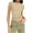 Khaki, variant on MELDVDIB Womens T-Shirts Polka Printed Crewneck Slim 3/4 Sleeve Summer Tops Fashion Casual Light Weight Stretch Pullover Tees