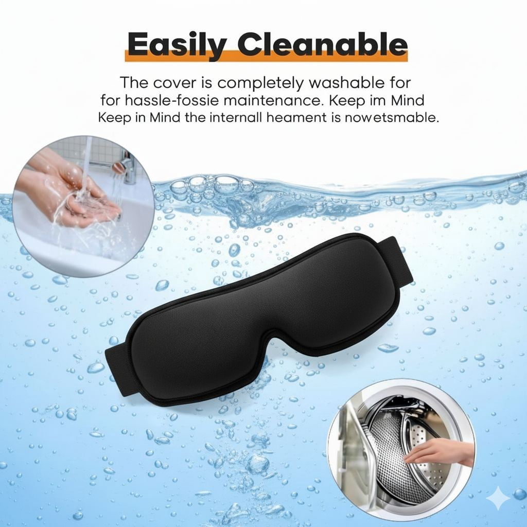 FACEMOON USB Heated Eye Mask,  Adjustable Heat and Timer, Warm Compress for Sleep and Dry Eye Relief