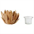 thumbnail image 1 of Portavelas de Madera con Forma de Flor, Candelabro de Pilar de Madera, Portavelas de Flores para Té, Adorno de Madera, Decoración de , Candelabro Retro, 1 of 5