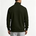 thumbnail image 4 of Men Ribbed Zip up Sweatshirt Corduroy Comfy No Hood Stand Collar Fashion Outerwear with Pockets Long Sleeve Trendy Collared Spring Fall Daily Casual Jacket, 4 of 7
