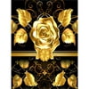 (TENVOLTS)DIY Square Diamond Painting Golden rose Resin Full Drill Rhinestone