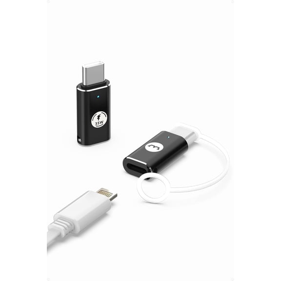 MOWLICAS 35W 8 Pin to USB C Adapter, with Anti-Lost Silicone Holder for iPhone 17/16/15 Series,iPad Pro,Fast Charging & Data Transfer Only, Type C Charger Connector, Not for Audio (1-Pack)