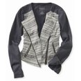 thumbnail image 2 of Aeropostale Womens Southwest Cropped Jacket, Grey, Juniors, Small, 2 of 3