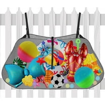 NOGIS Pool Storage Bag Pool Toy Storage Swimming Pool Bag Large Hanging Net Bag Swimming Pool Accessories Toy Organizer for Inflatables, Pool Toys, Floats, Football, Basketballs Supplies(Black)