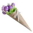 thumbnail image 1 of Coofit 3 Bunches Artificial Flower Decorative Kraft Paper Wrap Fake Flower Photo Prop, 1 of 9