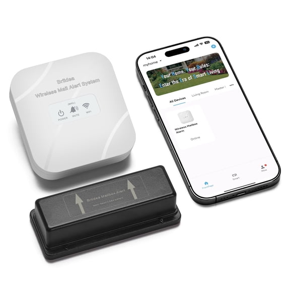 WiFi Mailbox Alert, Briidea 500ft Wireless Mailbox Alert with APP Control, Real-Time Mail Delivery Alerts, Remote Monitoring to Save Time & Prevent Mail Theft,IP67 Waterproof