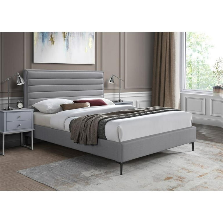 Meridian Furniture Hunter Linen Queen Bed Meridian Furniture Hunter Linen Queen Bed