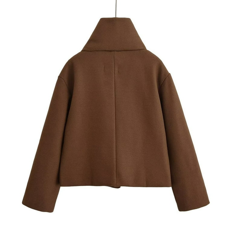 Women's Scarf Collar Jacket Convertible Shawl Wrap Long Sleeve