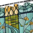 thumbnail image 2 of Ensemble de Rideau de Douche avec Doublure à Boutons-Pression, Boho Vintage Fleur Plante Floral (4) Rideaux de Douche Doublure de Douche Imperméable, Rideaux de Salle de Bain Décoratifs en Polyester, 72x72 Pouces, 2 of 4