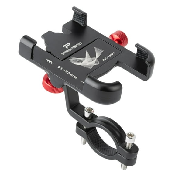 Aluminum-Alloy Bike Phone Holder Motorcycles Handlebar Phone Mount Clip for Electric, Mountain, Scooter, Dirt Bikes