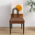thumbnail image 2 of Dining Chair Slipcover, Bohemian Abstract Art Mid Century Sun Rainbow Boho Stretch Kitchen Chair Covers Removable Parsons Chair Protector Covers for Dining Room Banquet Party, Set of 6, 2 of 6