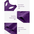 thumbnail image 5 of Charmo Crop Tank Tops for Women Built-in Shelf Bra Racerback Cotton Sports Crop Top 2 Pack, 5 of 6