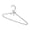 Silver, variant on Pearl Bow Hanger for Wedding Dress and Evening Gown, Gold Plastic Hanger with Metal Core for Heavy Garments, 15.55x8.86 Inch