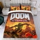 thumbnail image 4 of Doom Eternal Conjunto de sábanas temático, trío de piezas, cómodo y amigable con la piel, diseño único, regalo de decoración para el hogar para familiares, amigos y fans, 90 cm * 190 cm, 4 of 6