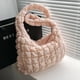 thumbnail image 4 of Bolso de nube plisado, bolso de hombro de moda, bolso de bola de masa portátil, bolso de mujer de algodón de gran capacidad debajo del brazo, 4 of 6