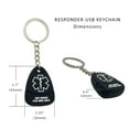thumbnail image 2 of Responder USB Medical Alert Keychain. Hypoallergenic, Waterproof Silicone. 2GB USB Medical Alert Waterproof Flash Drive. Complimentary 12-Month Access PHR (Personal Health Record), 2 of 8