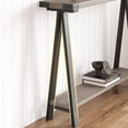 thumbnail image 3 of IdeaHouse Entryway Console Table, 43" Sofa Table with Metal Legs, 2 Tier Narrow Entry Table Entry Hallway Table with Thicker Desktop, Modern Behind Couch Table, 3 of 8