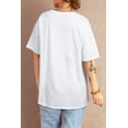 thumbnail image 1 of POGLIP Women's White Crew Neck Oversize Tee, 1 of 6