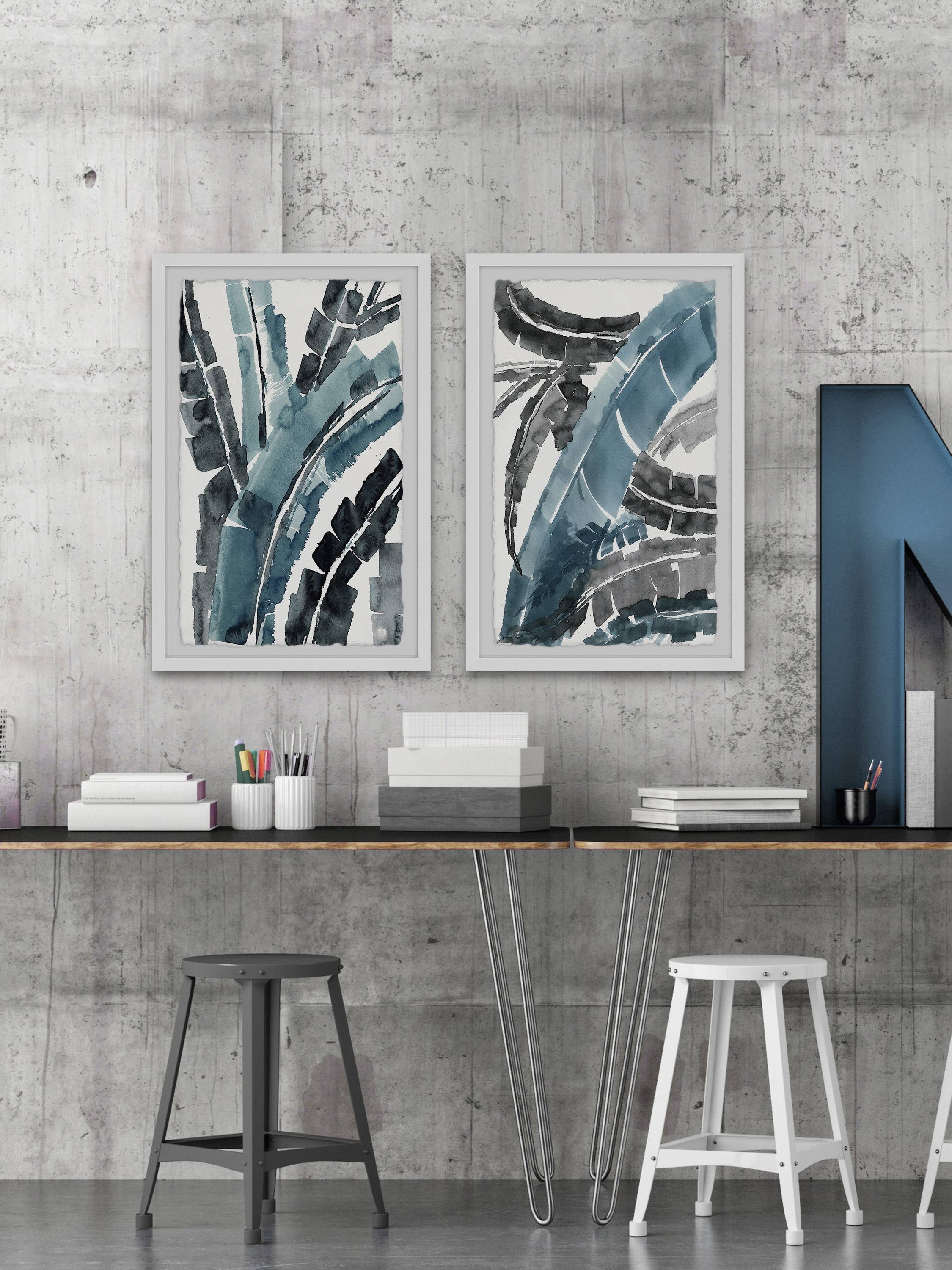 Marmont Hill Dramatic Palms Diptych, Art Prints, 16.00" x 1.50"