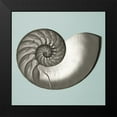 thumbnail image 2 of Rodriguez, Jairo 20x20 Black Modern Framed Museum Art Print Titled - Noir Shell on Teal II, 2 of 5
