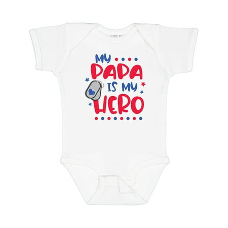 

Inktastic Memorial Day My Papa is My Hero Gift Baby Boy or Baby Girl Bodysuit
