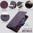 thumbnail image 4 of CaseMe Calf Leather Lining Microfibre Wallet Case for Samsung Galaxy S25 Ultra 6.9-inch with RFID Blocking,Magnetic Closure,Card Slots,Cash Slot,Kickstand,Shockproof Flip Folio Protective Phone Case, 4 of 10
